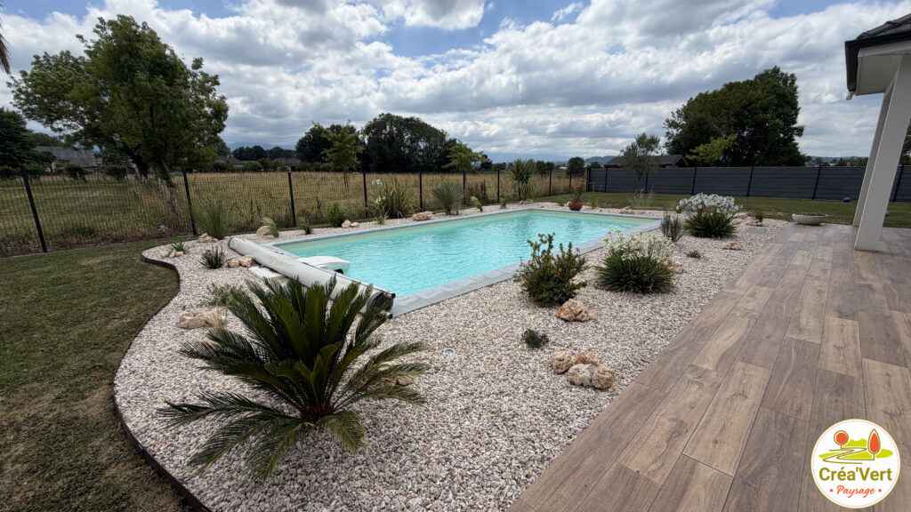 aménagement jardin piscine